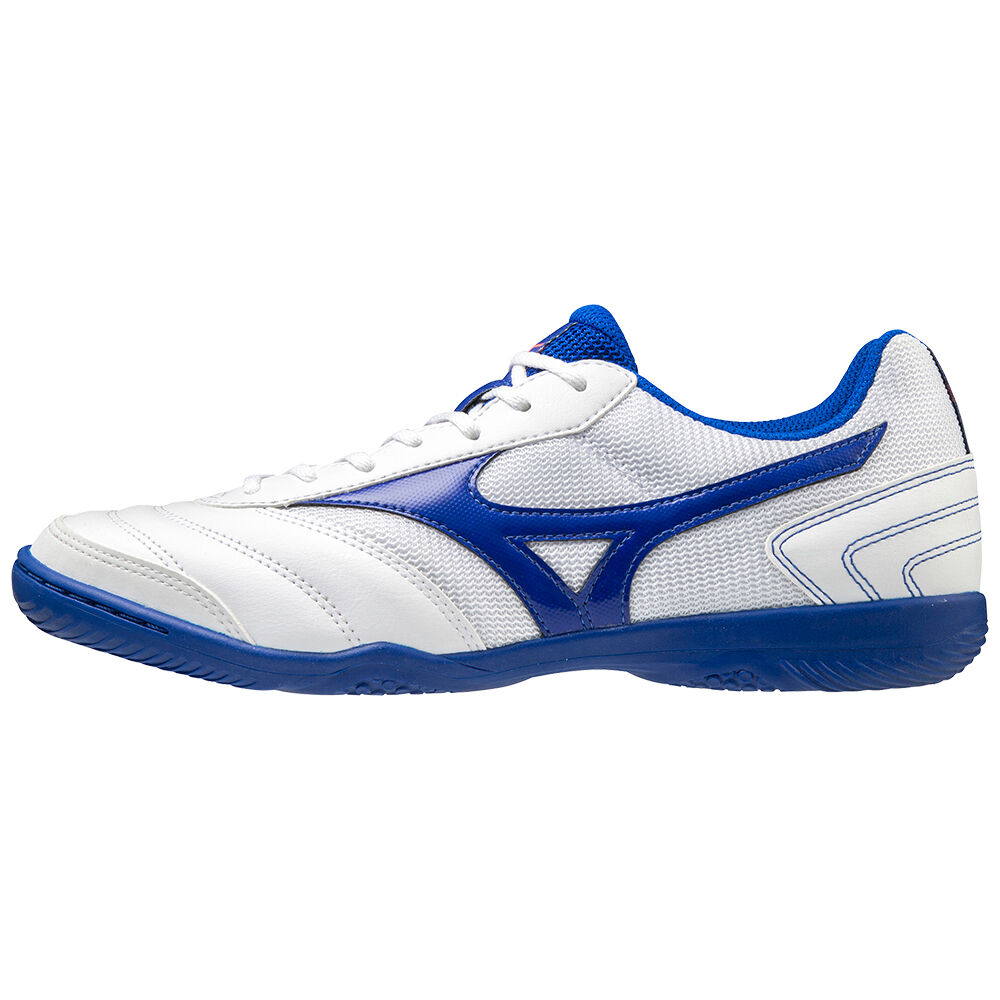 Scarpe Calcio Mizuno MRL Sala Club IN Uomo - Bianche/Blu - 78129-AIJT